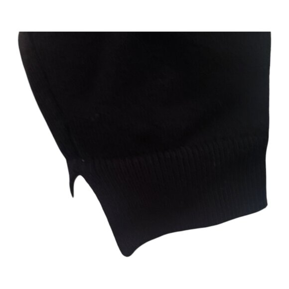 Charlie B Black Hooded Sweater with Pockets & White Trim Sleeves P/S - Picture 6 of 10